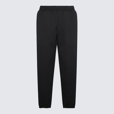 Shop Moschino Black Cotton Track Pants