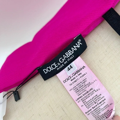 Pre-owned Dolce & Gabbana Hot Pink Open Back Turtle Neck Top