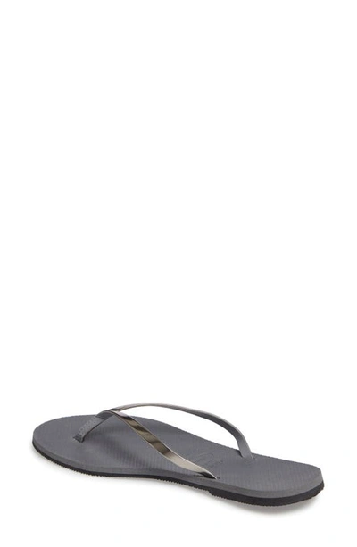 Shop Havaianas You Flip Flop In Steel Grey