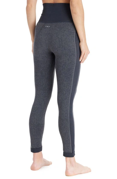 Modern Eternity Activewear Maternity Leggings In Grey Jacquard