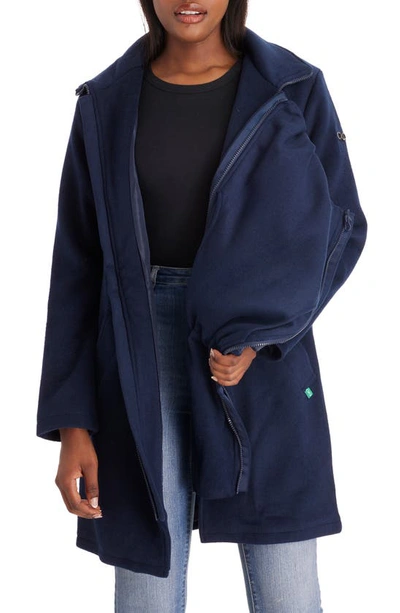 Modern Eternity 3-in-1 Maternity Wool Blend Coat In Navy
