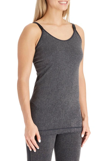 Modern Eternity Seamless Nursing Tank Top In Grey Jacquard