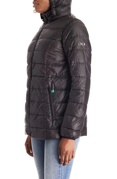Modern Eternity Lightweight Puffer Convertible 3-in-1 Maternity Jacket In Black