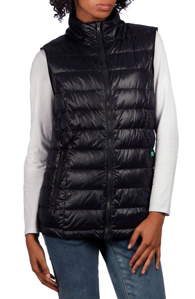 Modern Eternity Lightweight Puffer Convertible 3-in-1 Maternity Jacket In Black