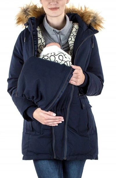 Modern Eternity Convertible Down 3-in-1 Maternity Jacket In Navy