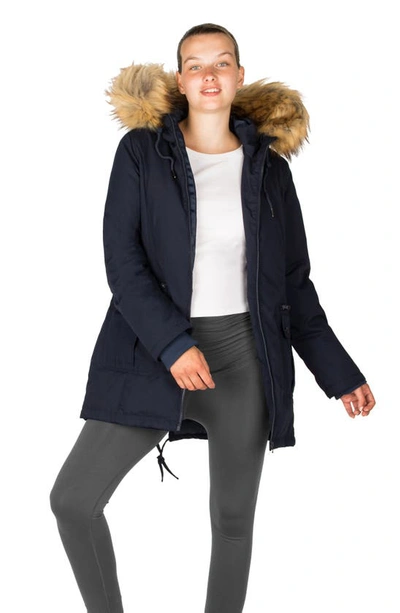 Modern Eternity Convertible Down 3-in-1 Maternity Jacket In Navy