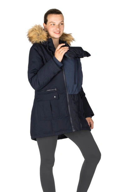 Modern Eternity Convertible Down 3-in-1 Maternity Jacket In Navy