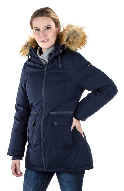 Modern Eternity Convertible Down 3-in-1 Maternity Jacket In Navy