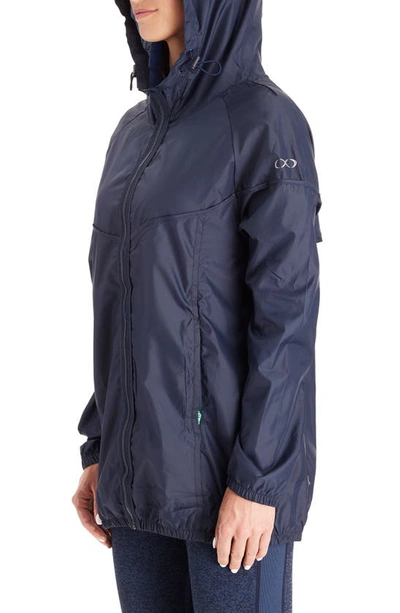 Shop Modern Eternity Waterproof 3-in-1 Maternity Windbreaker In Navy