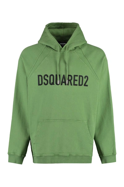 Shop Dsquared2 Herca Cotton Hoodie In Green