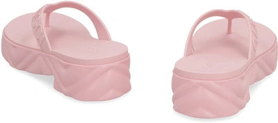 Shop Gucci Rubber Thong-sandals In Pink
