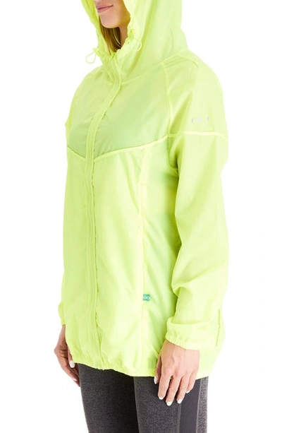 Modern Eternity 3-in-1 Waterproof Maternity Windbreaker In Safety Yellow