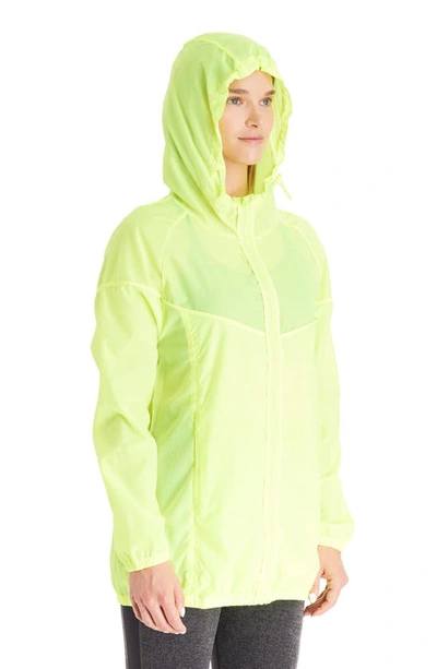 Modern Eternity 3-in-1 Waterproof Maternity Windbreaker In Safety Yellow