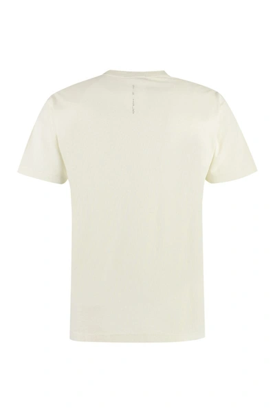 Shop Stone Island Cotton Crew-neck T-shirt In Ivory