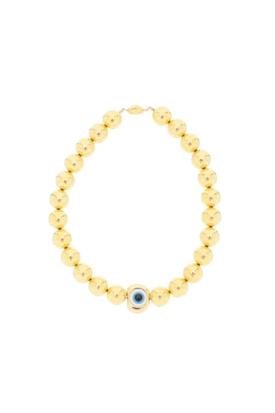 Shop Timeless Pearly Ball Necklace In Gold