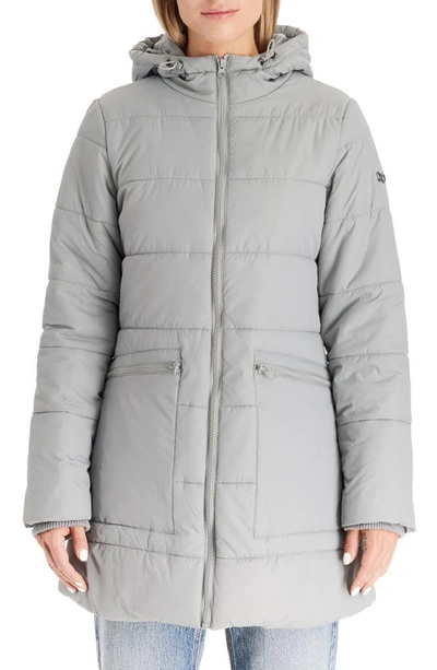 Shop Modern Eternity 3-in-1 Hybrid Quilted Waterproof Maternity Puffer Coat In Graphite