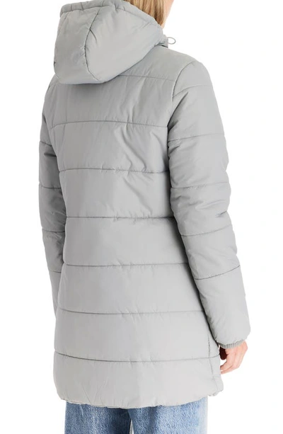 Shop Modern Eternity 3-in-1 Hybrid Quilted Waterproof Maternity Puffer Coat In Graphite