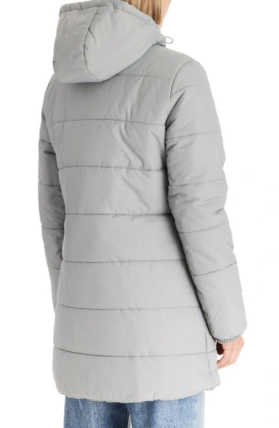 Modern Eternity 3-in-1 Hybrid Quilted Waterproof Maternity Puffer Coat In Graphite