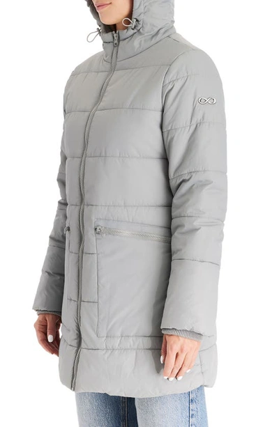 Shop Modern Eternity 3-in-1 Hybrid Quilted Waterproof Maternity Puffer Coat In Graphite