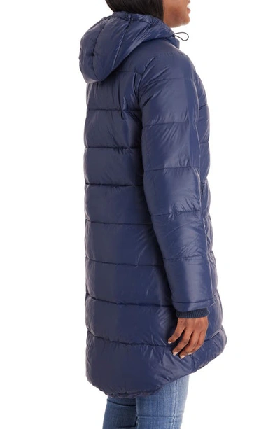 Modern Eternity 3-in-1 Waterproof Quilted Down & Feather Fill Maternity Puffer Coat In Navy