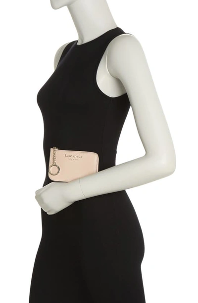 Shop Kate Spade Cameron Medium L-zip Card Holder In Warm Beige