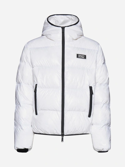 Shop Dsquared2 Kaban Quilted Nylon Puffer Jacket In White