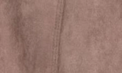 T Tahari Faux Suede Crop Zip Jacket In Dark Cocoa