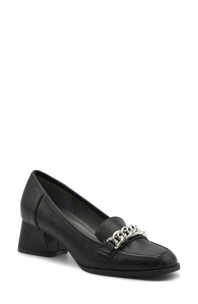 Shop Adrienne Vittadini Breeze Chain Loafer Pump In Black