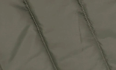 Shop Modern Eternity Faux Fur Trim Convertible Puffer 3-in-1 Maternity Jacket In Khaki Green