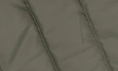 Modern Eternity Faux Fur Trim Convertible Puffer 3-in-1 Maternity Jacket In Khaki Green