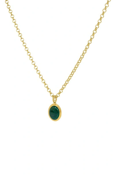 Shop Dean Davidson Forme Malachite Pendant Necklace In Malachite/ Gold