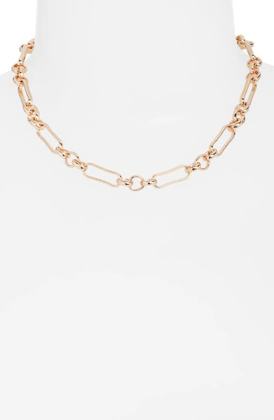 Shymi Paper Clip & Circle Necklace In Gold