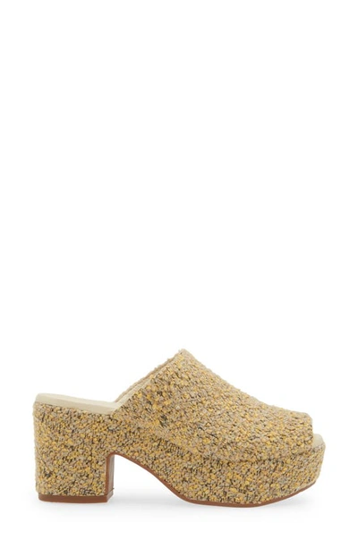 Chocolat Blu Gwyn Platform Sandal In Tan Multi Tweed