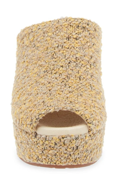 Chocolat Blu Gwyn Platform Sandal In Tan Multi Tweed