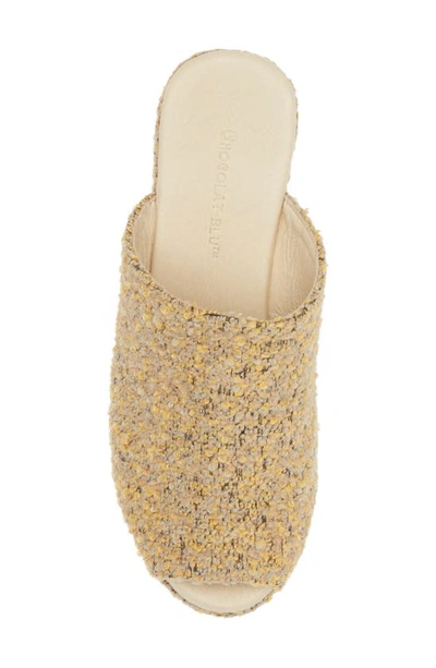 Chocolat Blu Gwyn Platform Sandal In Tan Multi Tweed