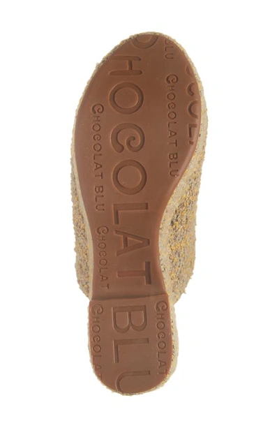 Chocolat Blu Gwyn Platform Sandal In Tan Multi Tweed