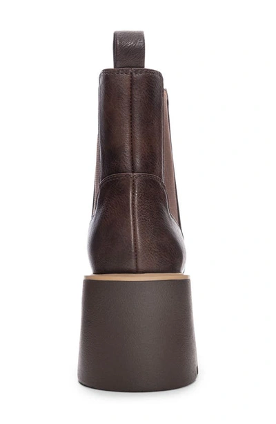 Dirty Laundry Rabbit Smooth Platform Chelsea Boot In Brown