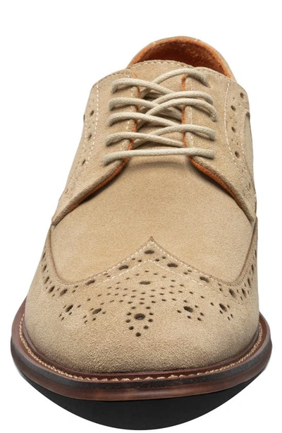 Shop Stacy Adams Marligan Wingtip Derby In Sand