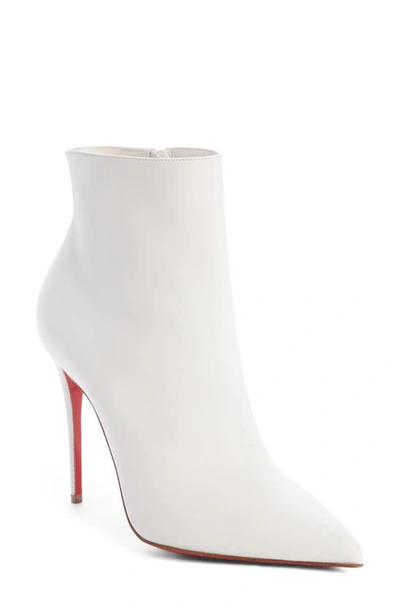 Shop Christian Louboutin So Kate Pointy Toe Bootie In Snow White