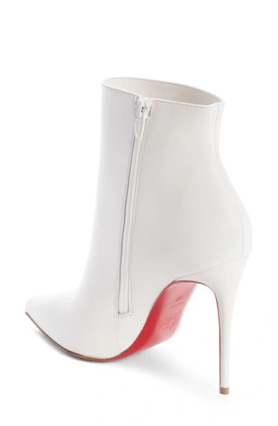 Shop Christian Louboutin So Kate Pointy Toe Bootie In Snow White