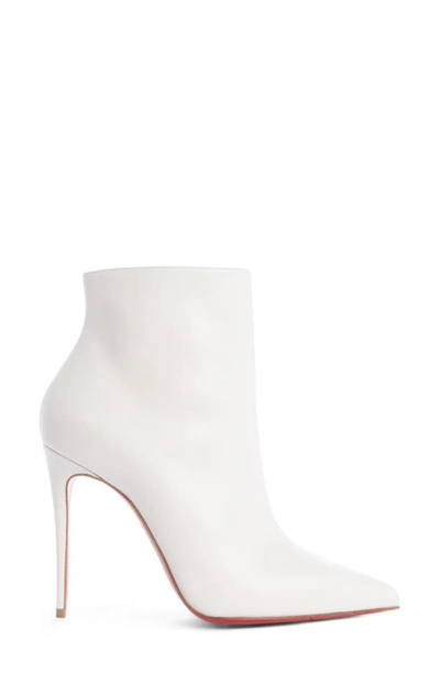 Shop Christian Louboutin So Kate Pointy Toe Bootie In Snow White