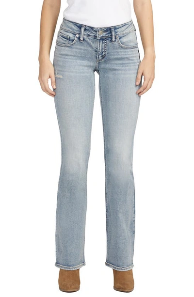 Shop Silver Jeans Co. Britt Curvy Fit Low Rise Slim Bootcut Jeans In Indigo