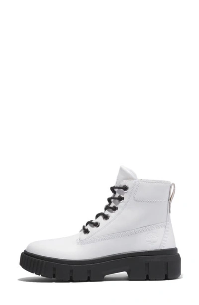 Shop Timberland Greyfield Waterproof Leather Boot In White Full Grain