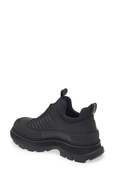 Shop Alexander Mcqueen Tread Slick Moto Low Top Sneaker In Black/ Black