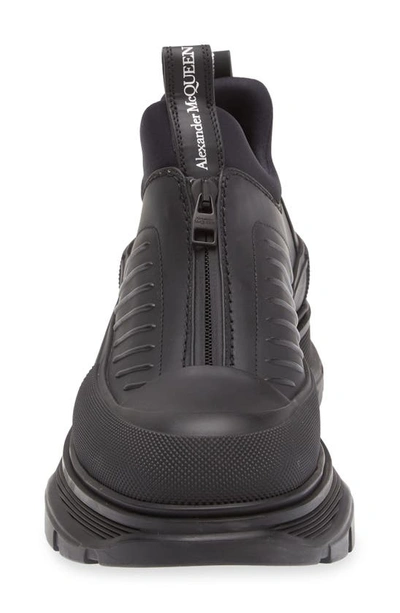 Shop Alexander Mcqueen Tread Slick Moto Low Top Sneaker In Black/ Black