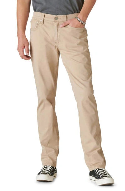 Shop Lucky Brand 223 Straight Leg Cotton Pants In Sand
