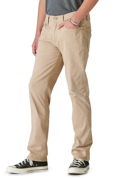 Shop Lucky Brand 223 Straight Leg Cotton Pants In Sand