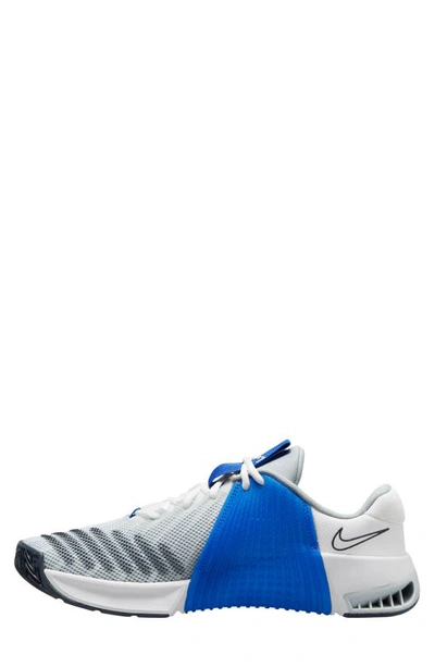 Shop Nike Metcon 9 Training Shoe In White/ Platinum/ Blue