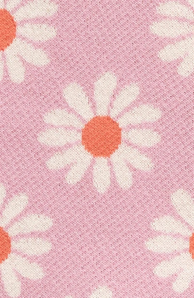 Tucker + Tate Jacquard Sweater & Pants Set In Purple Pastel Laurel Daisy
