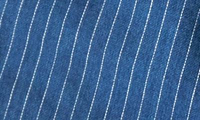 Shop Lucky Brand Railroad Stripe Cotton Western Button-up Shirt In Blue Stripe